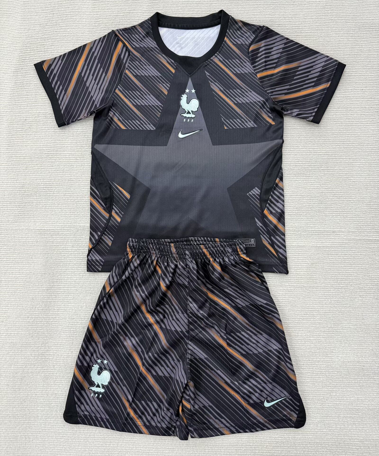 Kids-France 2026 World Cup GK Black Soccer Jersey